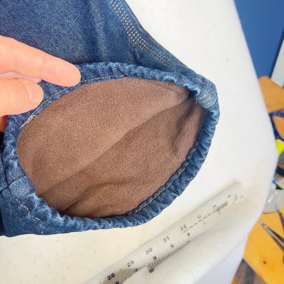 Wrangler Fleece Lined Carpenter Jean Vintage W42 x L32 Heavy Duty Warm Dark Wash - Picture 6 of 16